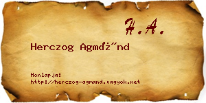 Herczog Agmánd névjegykártya